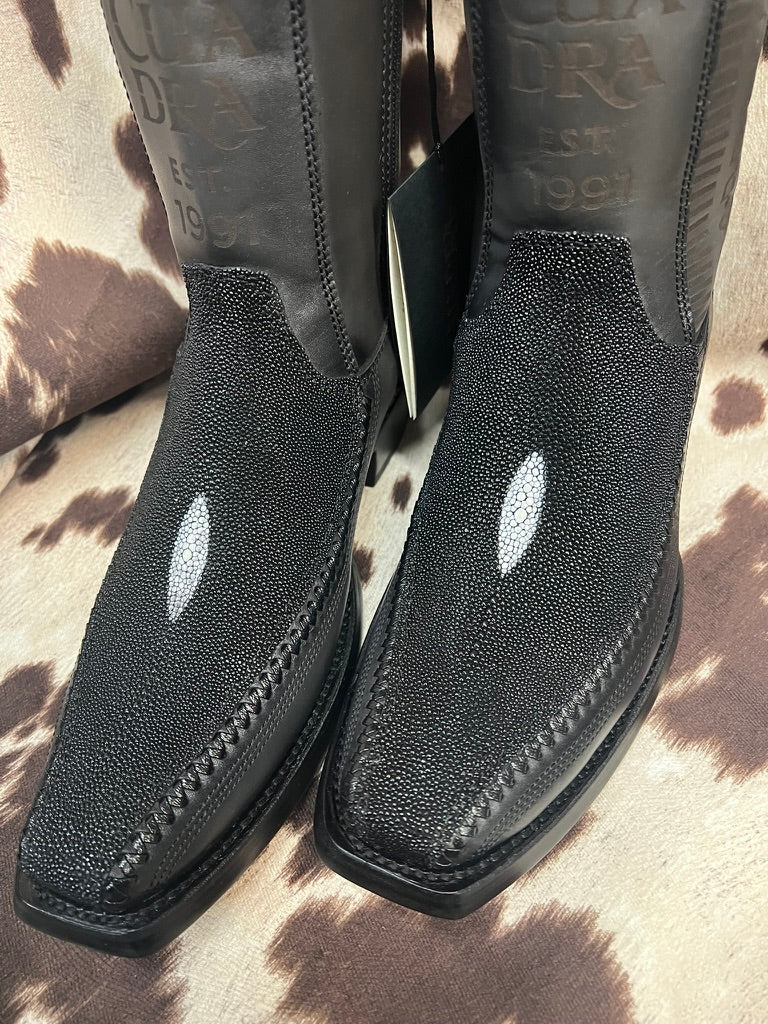Cuadra Black Stingray Leather Boot Style CU783