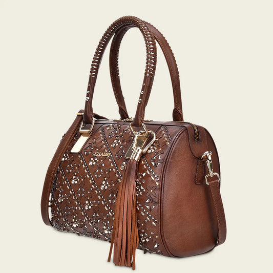 Cuadra Brown Western Leather Handbag – DU352