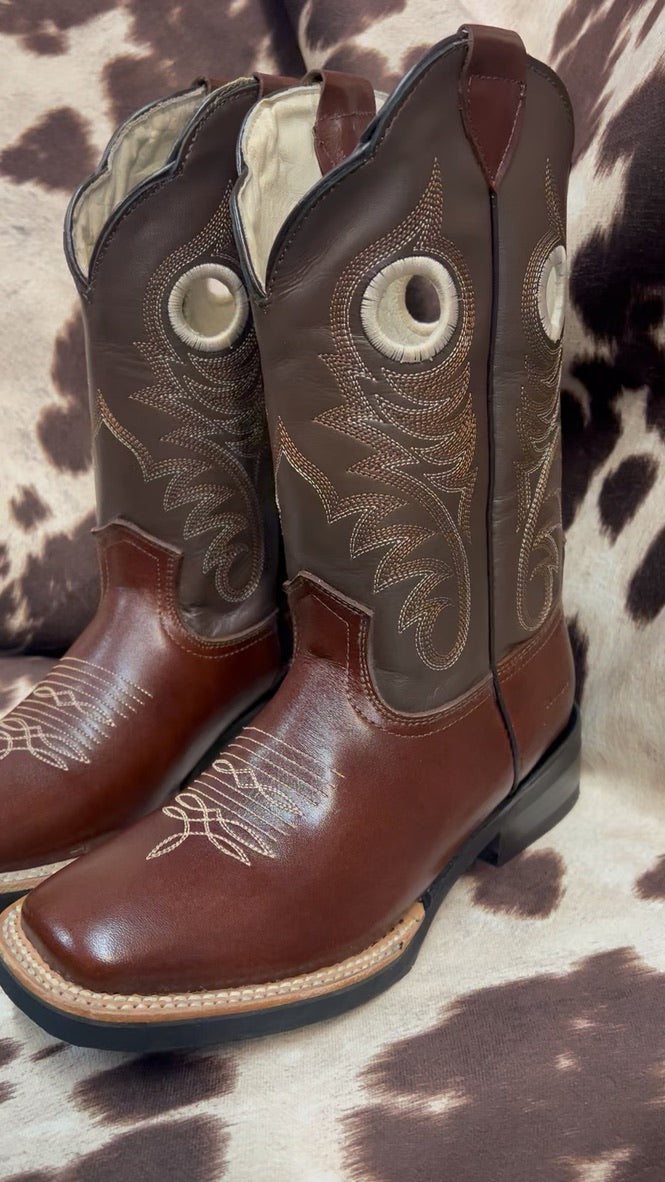 Potrero Pull Up Brown Leather Ankle Boot Vintage Style 300