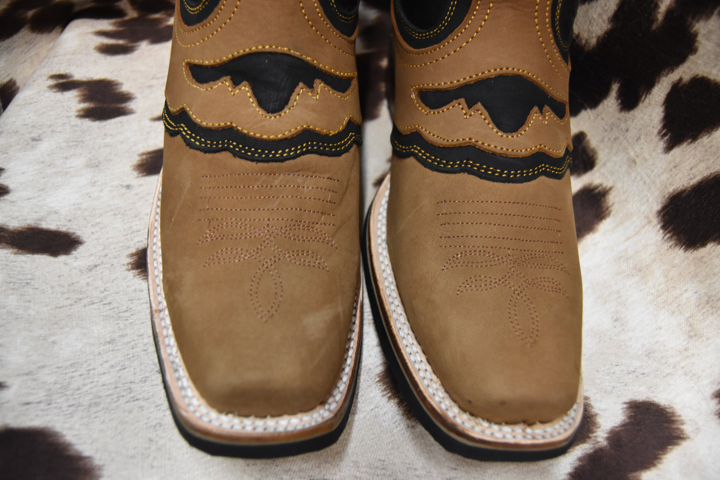 Potrero Black Bovine Tang Leather Boot Style 801