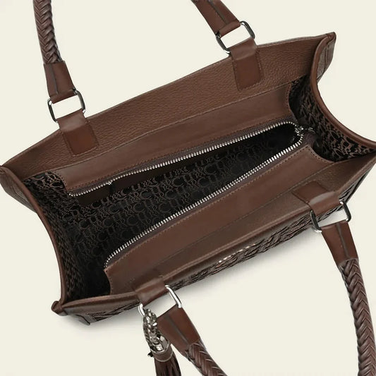Cuadra Tote Laser Leather Bag – Azteca Miel