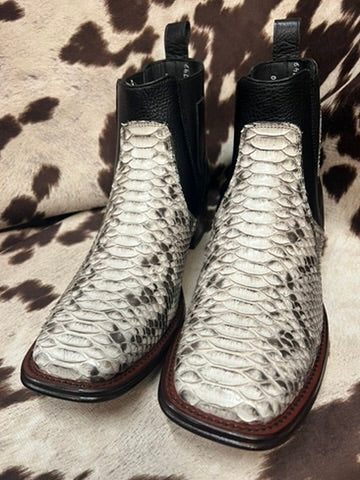 Los Altos Natural Python Leather Ankle Boot Style 82BV5749