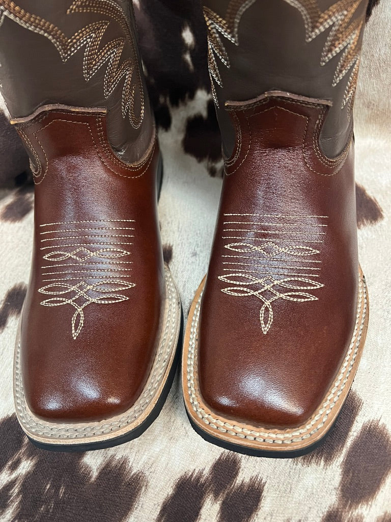 Potrero Pull Up Brown Leather Ankle Boot Vintage Style 300