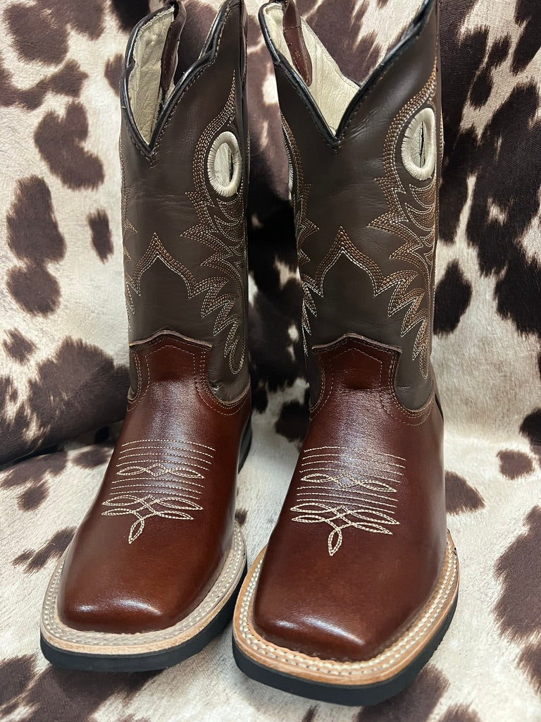 Potrero Pull Up Brown Leather Ankle Boot Vintage Style 300