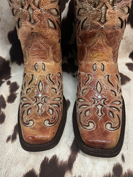 Tradicion Karina Western Boot Crack Shedron Leather
