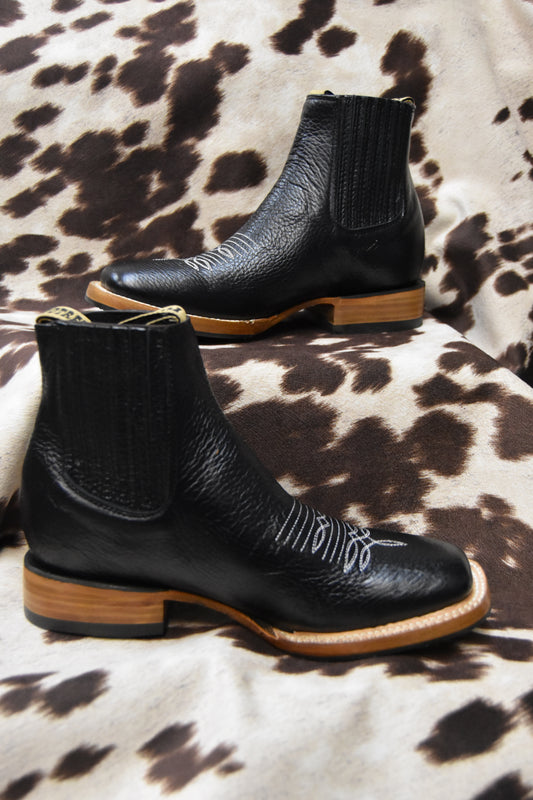 Potrero Black Floter Leather Ankle Boot Style 2017