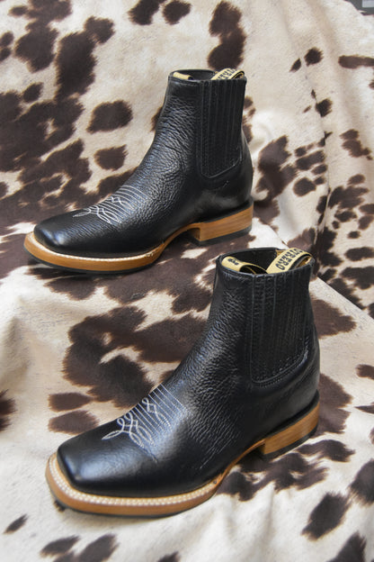 Potrero Black Floter Leather Ankle Boot Style 2017