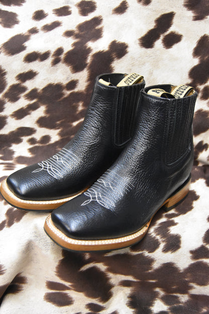 Potrero Black Floter Leather Ankle Boot Style 2017
