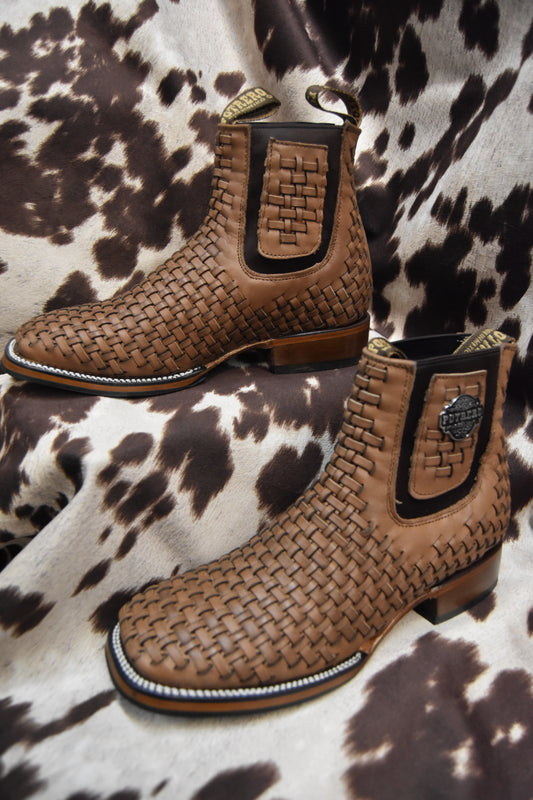 Potrero Crazy Horse Petatillo Leather Ankle Boot Style 912