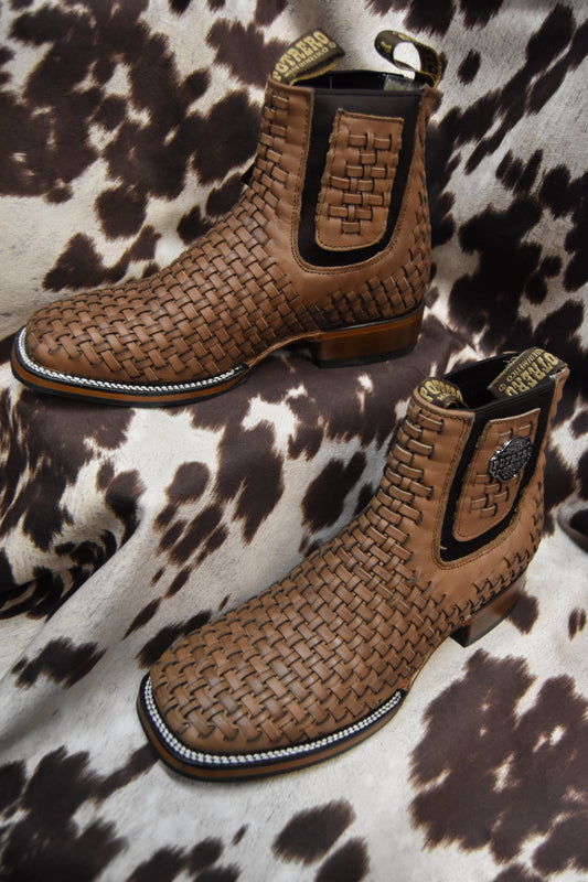 Potrero Crazy Horse Petatillo Leather Ankle Boot Style 912