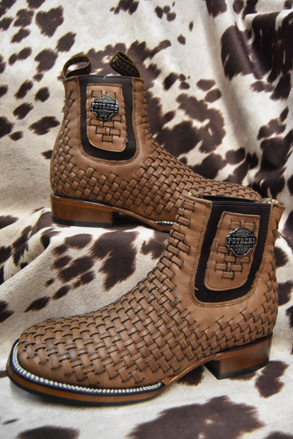 Potrero Crazy Horse Petatillo Leather Ankle Boot Style 912