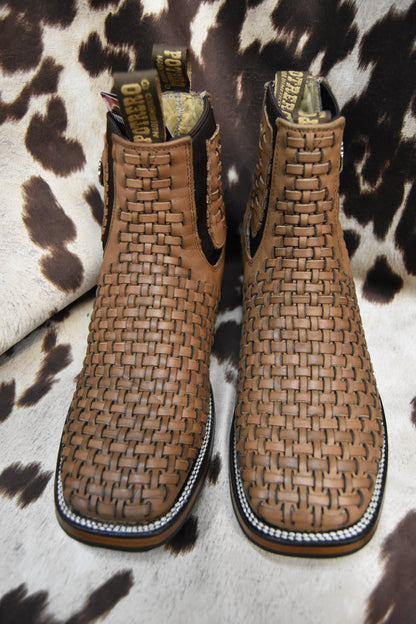 Potrero Crazy Horse Petatillo Leather Ankle Boot Style 912